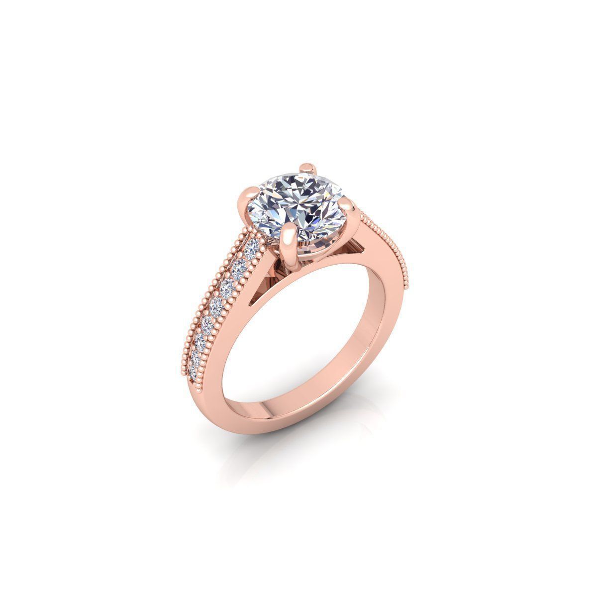 Solitaire Ring 22 3D print model_8