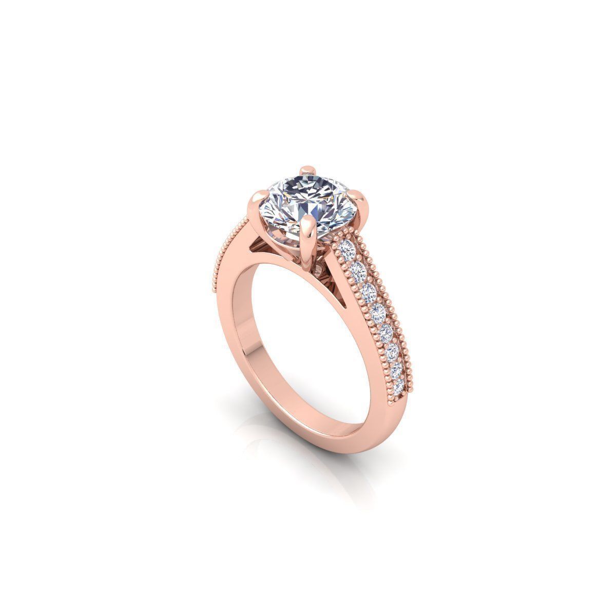 Solitaire Ring 22 3D print model_10