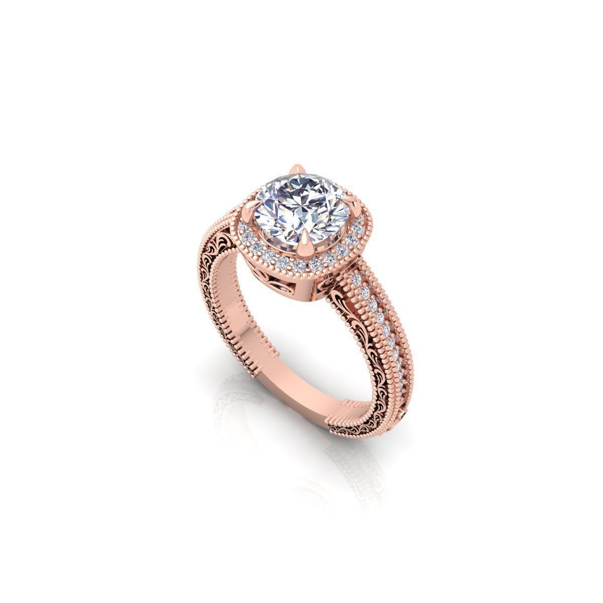 Solitaire Ring 18 3D print model_10