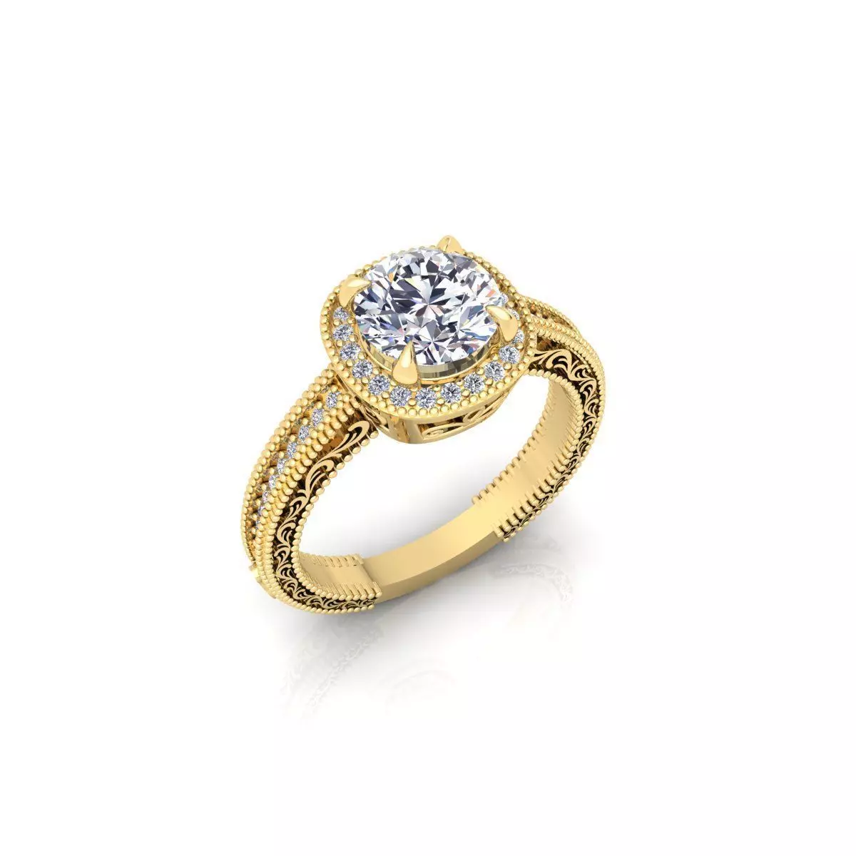 Solitaire Ring 18 3D print model_0
