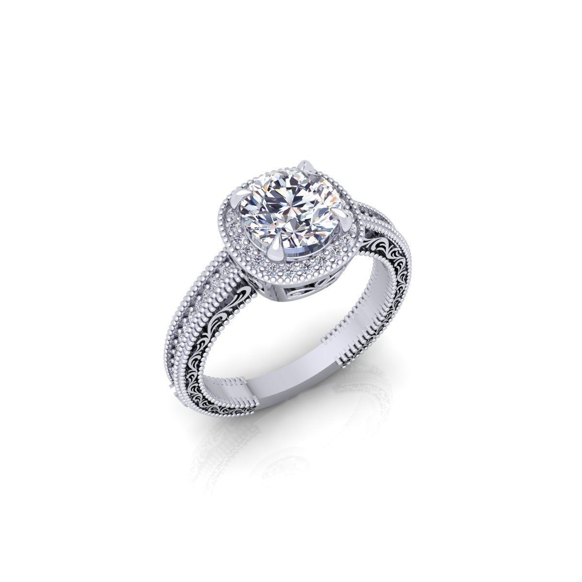 Solitaire Ring 18 3D print model_9