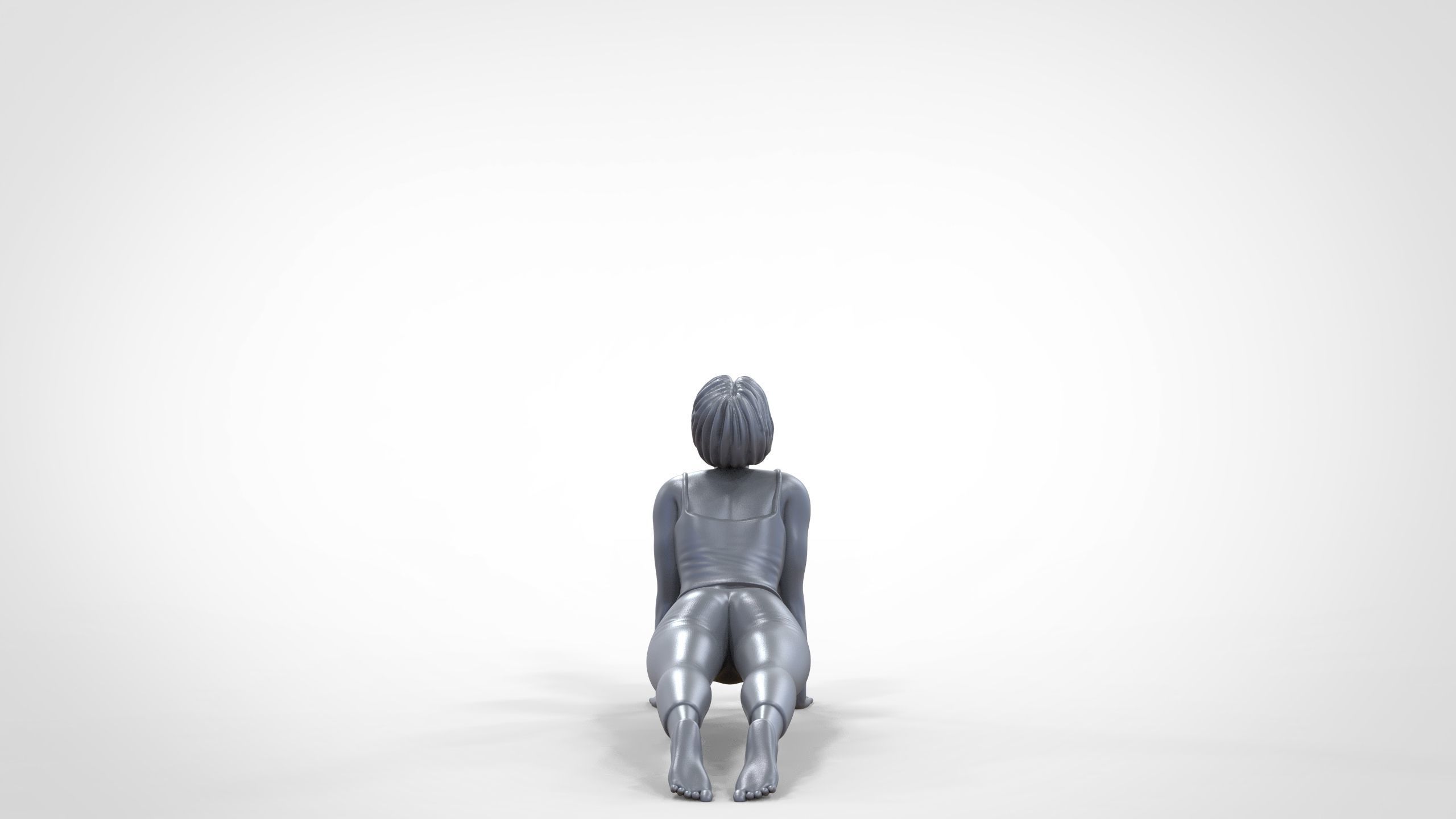 N2 Woman Doing Yoga Cobra  Snake  pose 3D print model_24