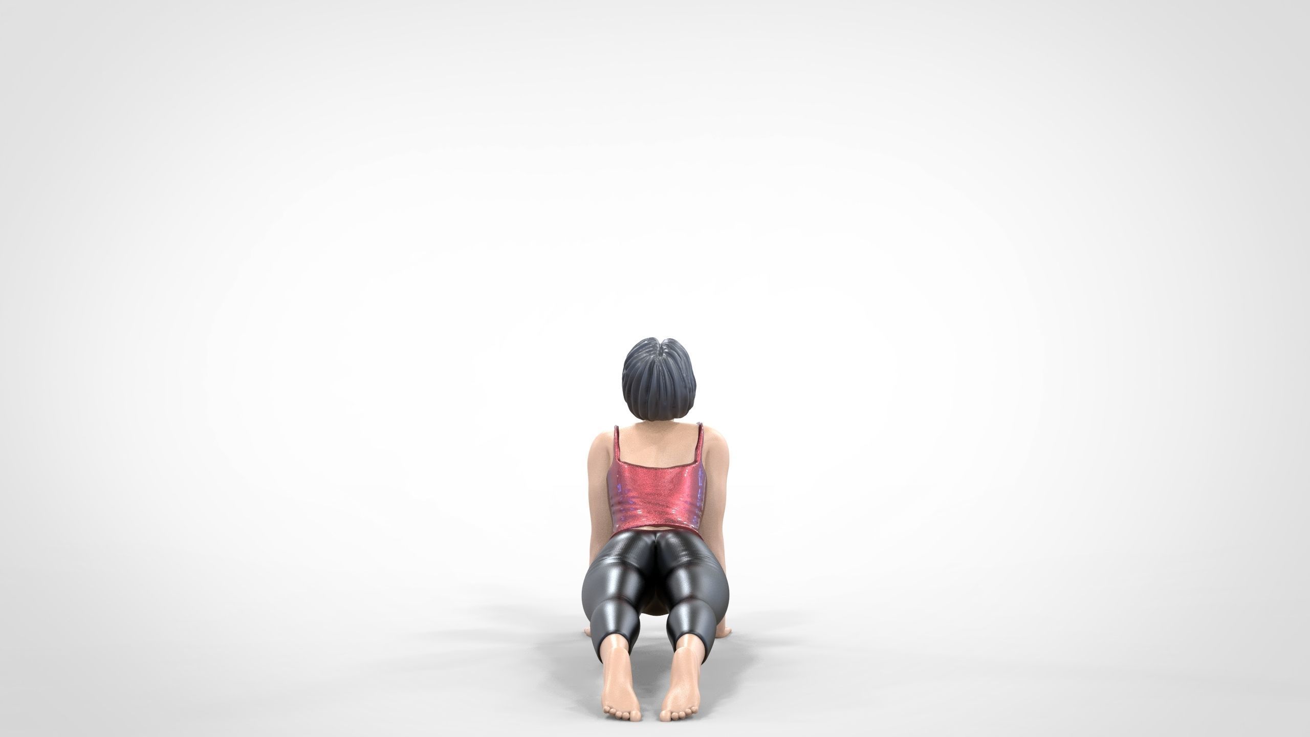 N2 Woman Doing Yoga Cobra  Snake  pose 3D print model_5