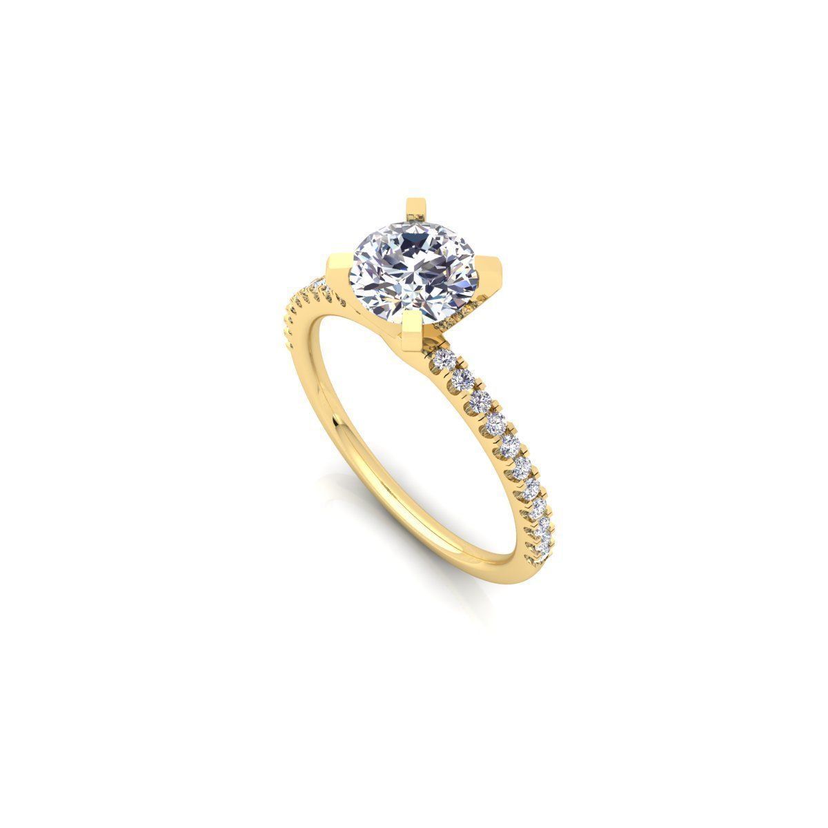 Solitaire Ring 15 3D print model_12