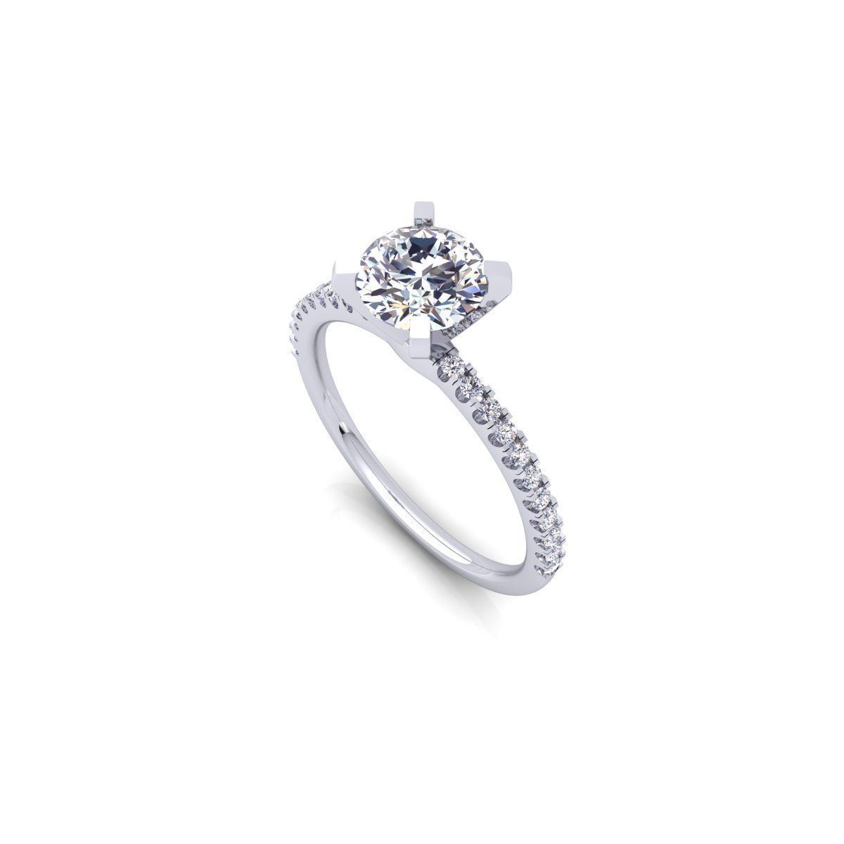 Solitaire Ring 15 3D print model_11
