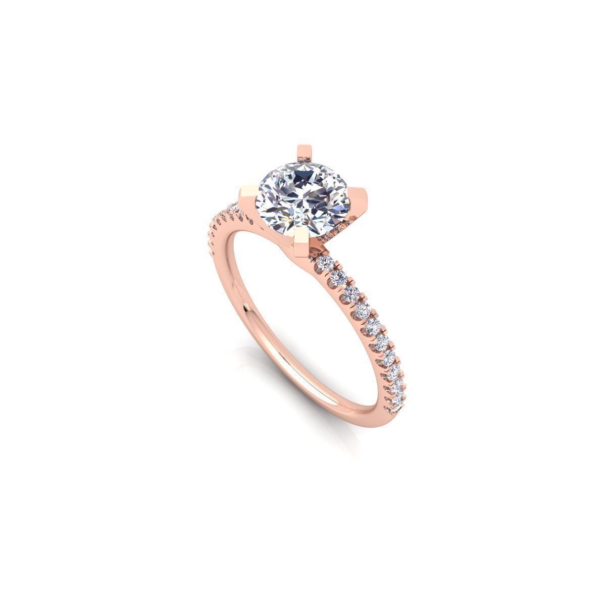 Solitaire Ring 15 3D print model_10