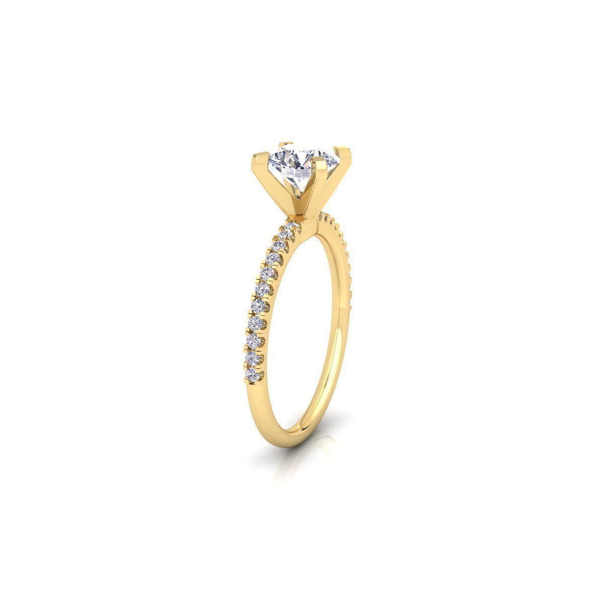 Solitaire Ring 15 3D print model_4