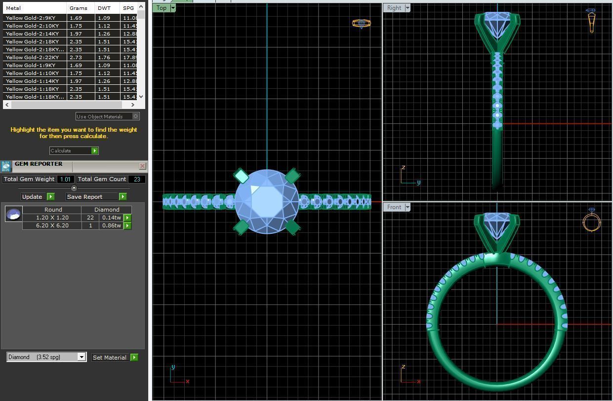 Solitaire Ring 15 3D print model_3