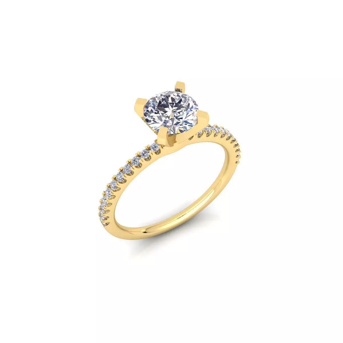 Solitaire Ring 15 3D print model_0