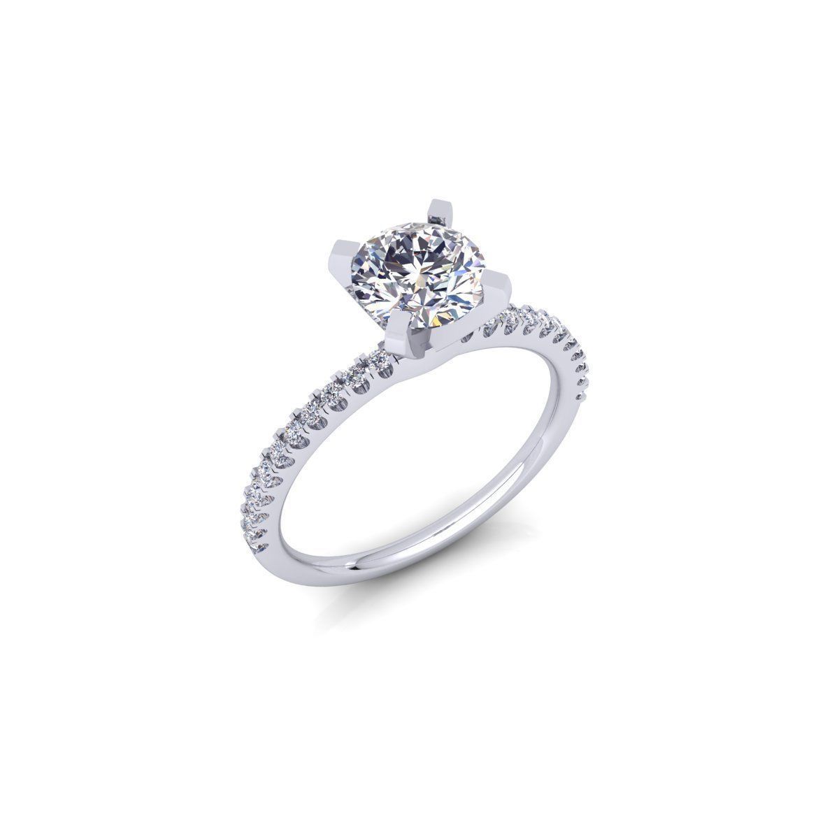 Solitaire Ring 15 3D print model_9