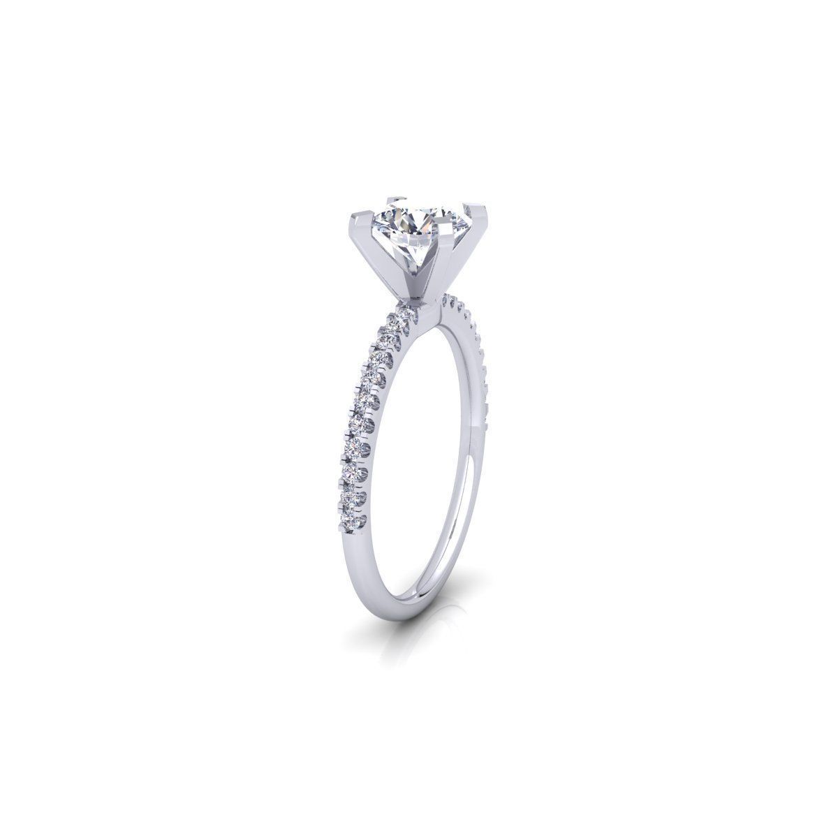 Solitaire Ring 15 3D print model_2