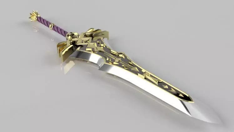 Royal claymore 3D printable from the legend of zelda BOTW 3D print model_0
