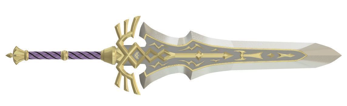 Royal claymore 3D printable from the legend of zelda BOTW 3D print model_3