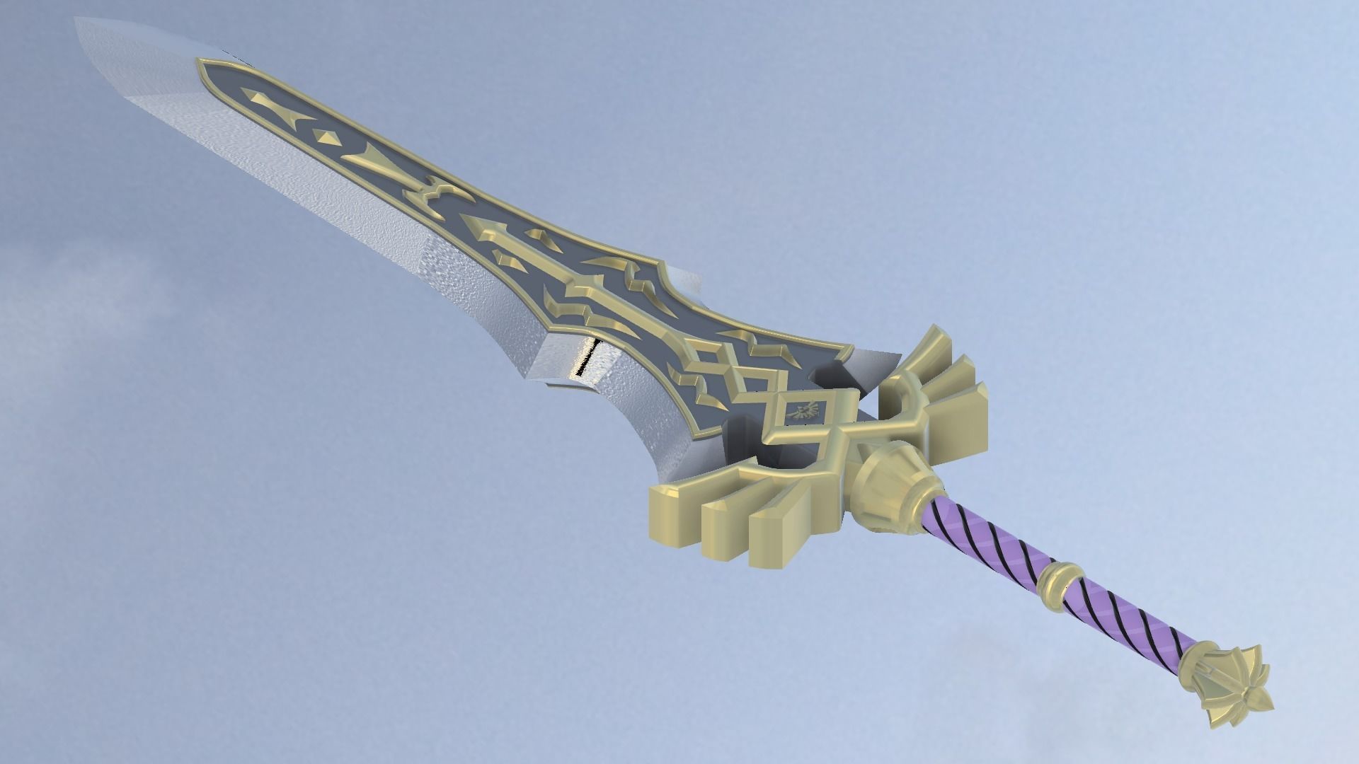 Royal claymore 3D printable from the legend of zelda BOTW 3D print model_1