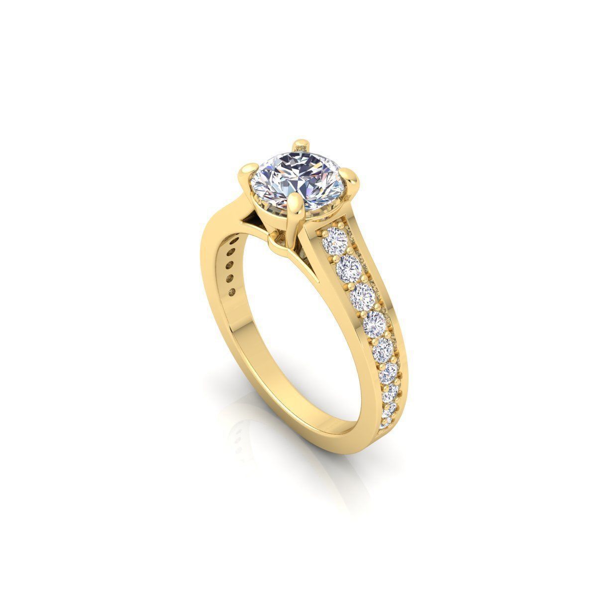 Solitaire Ring 7 3D print model_12