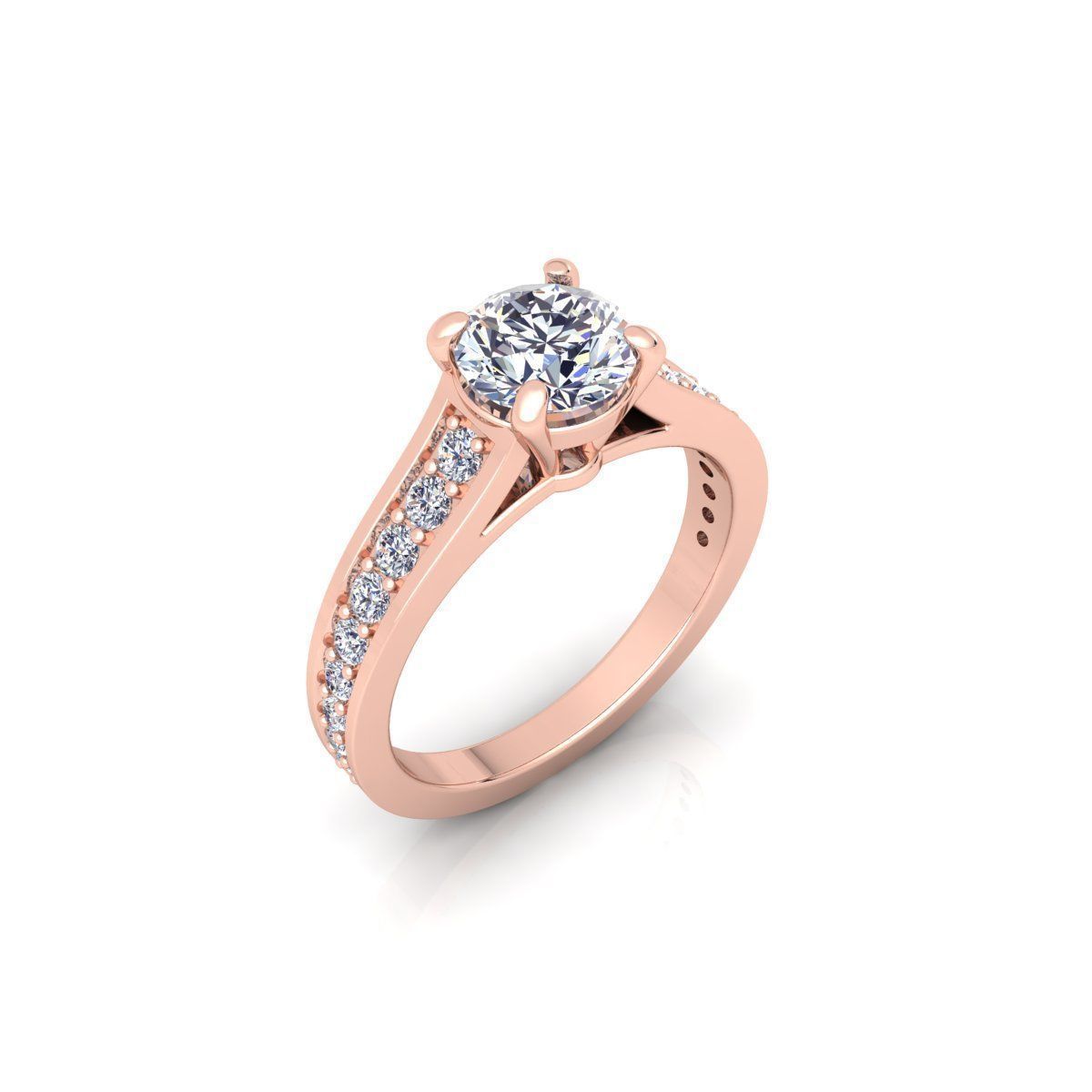 Solitaire Ring 7 3D print model_8