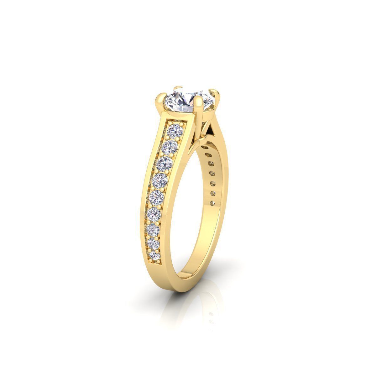 Solitaire Ring 7 3D print model_3