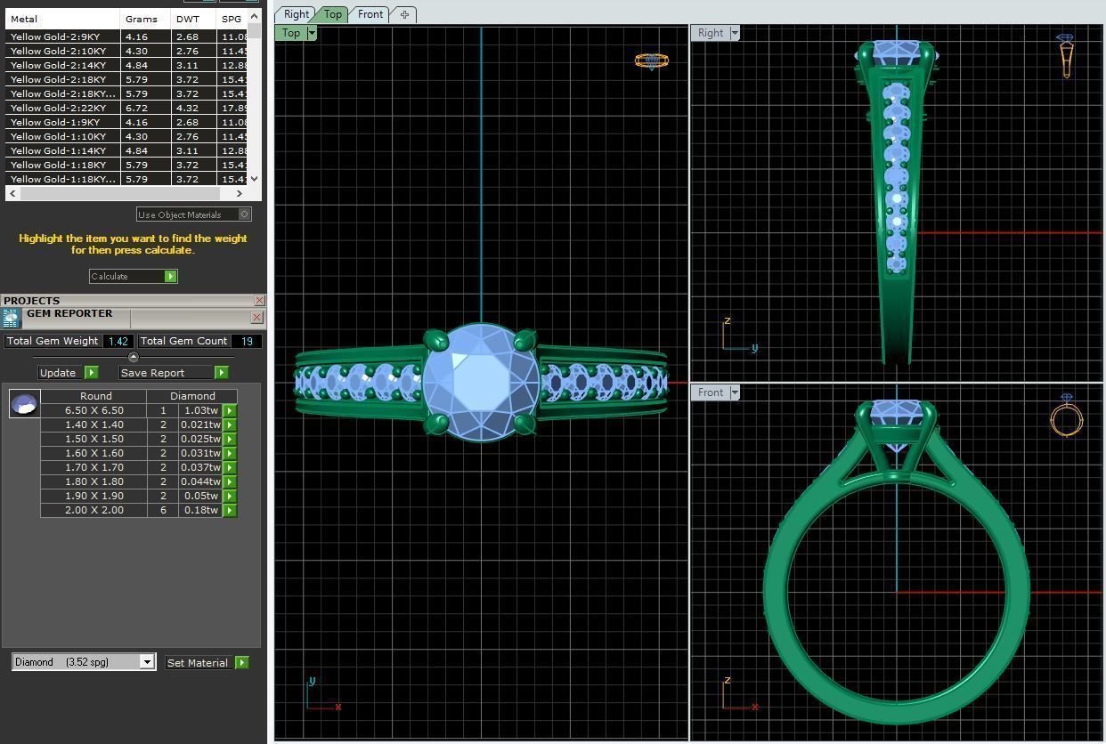 Solitaire Ring 7 3D print model_5
