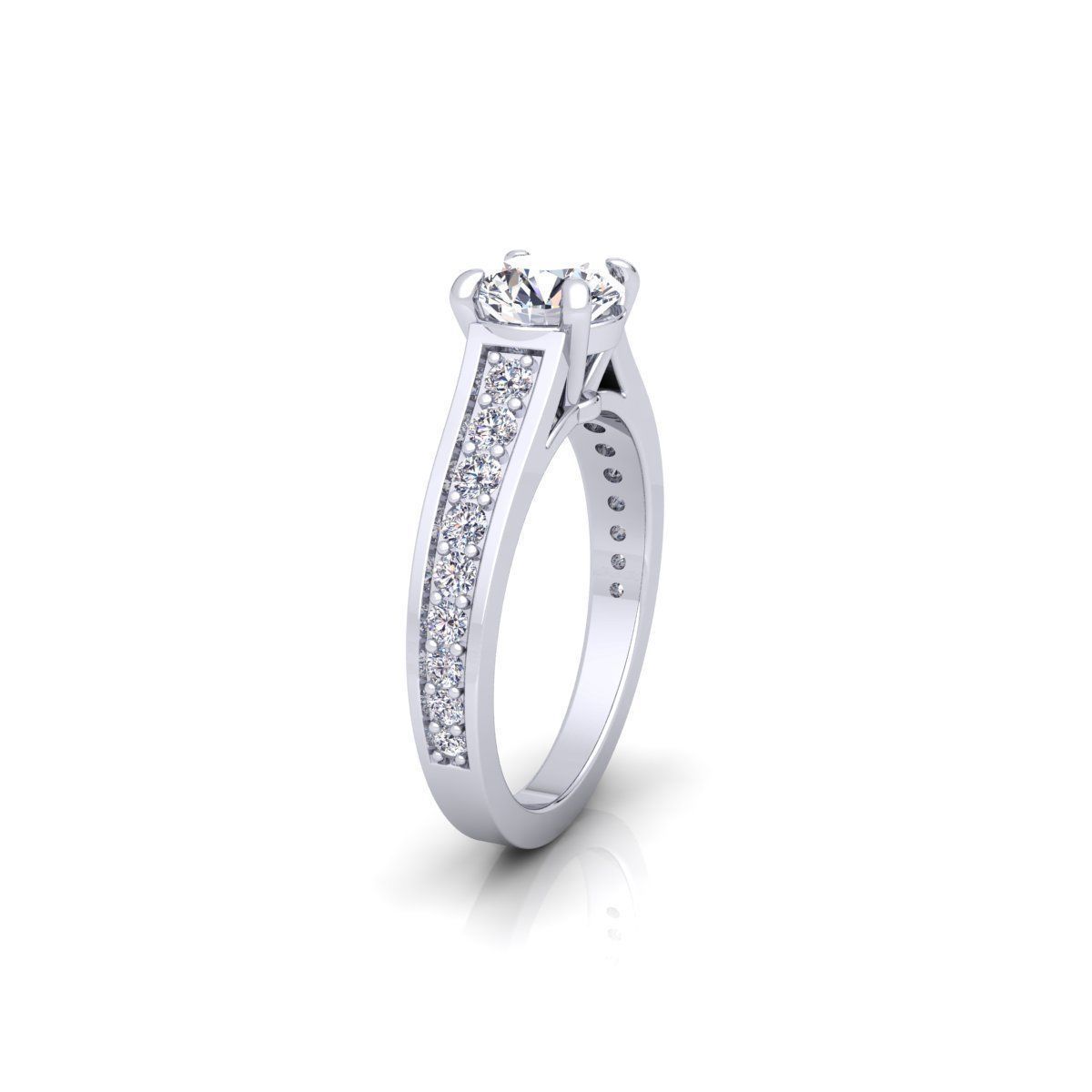 Solitaire Ring 7 3D print model_2