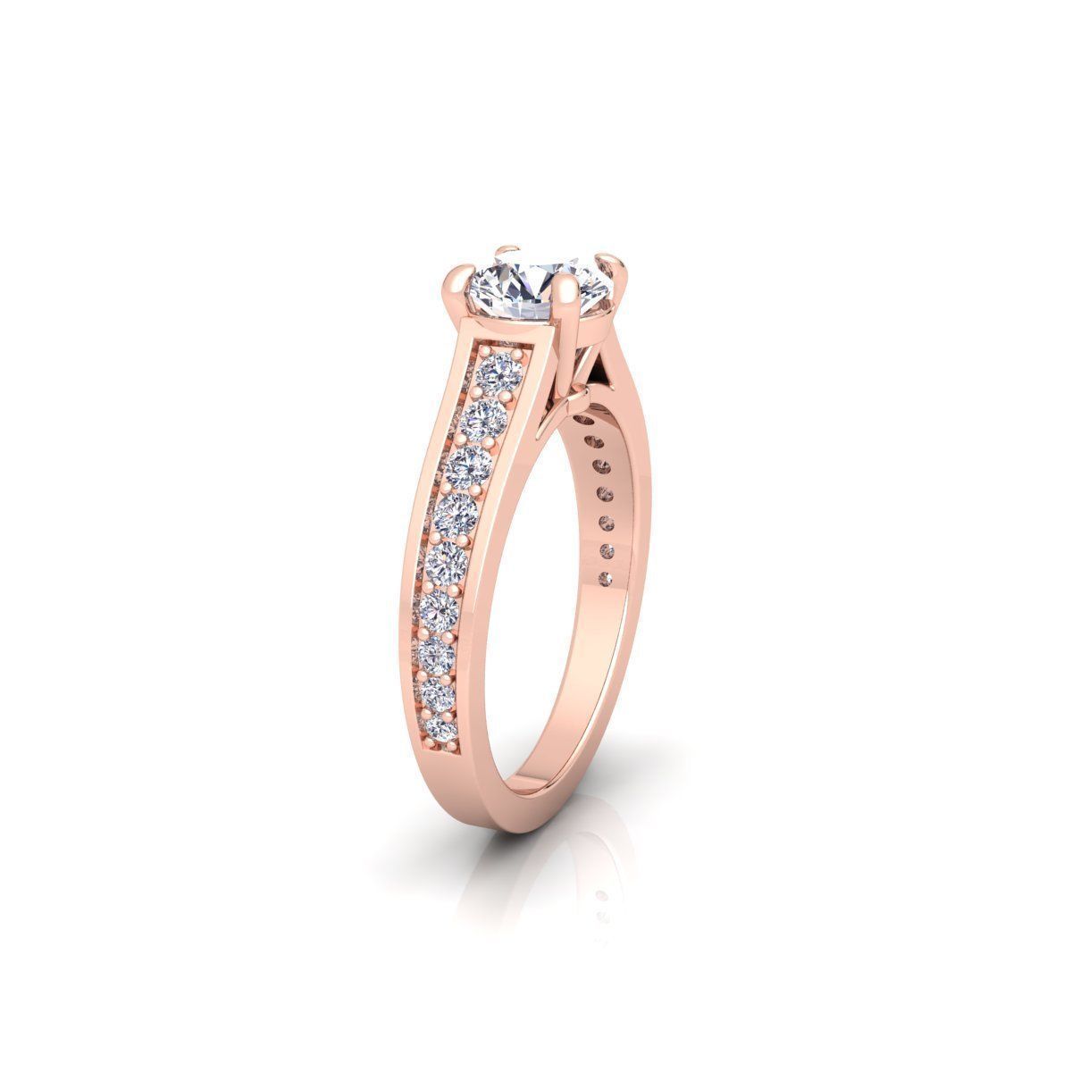 Solitaire Ring 7 3D print model_1