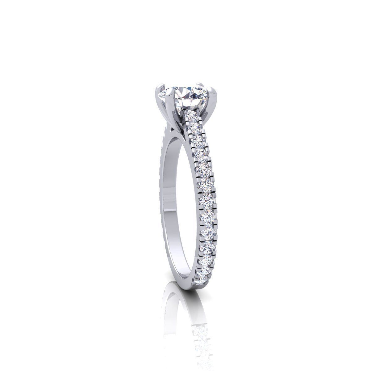 Solitaire Ring 2 3D print model_6
