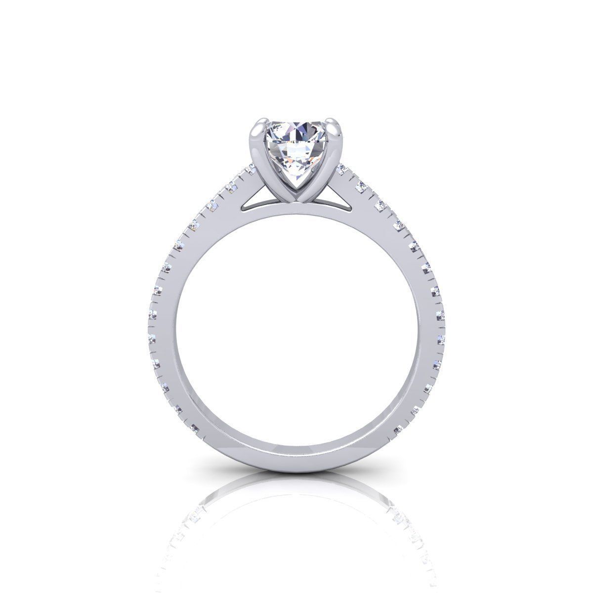 Solitaire Ring 2 3D print model_4