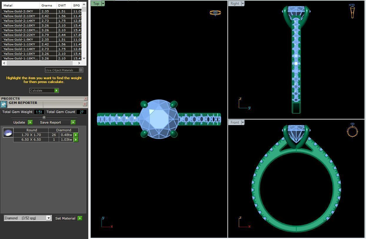 Solitaire Ring 2 3D print model_2
