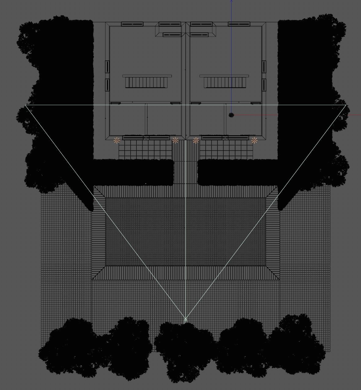 Villa house - NIGHT  Low-poly 3D model_3