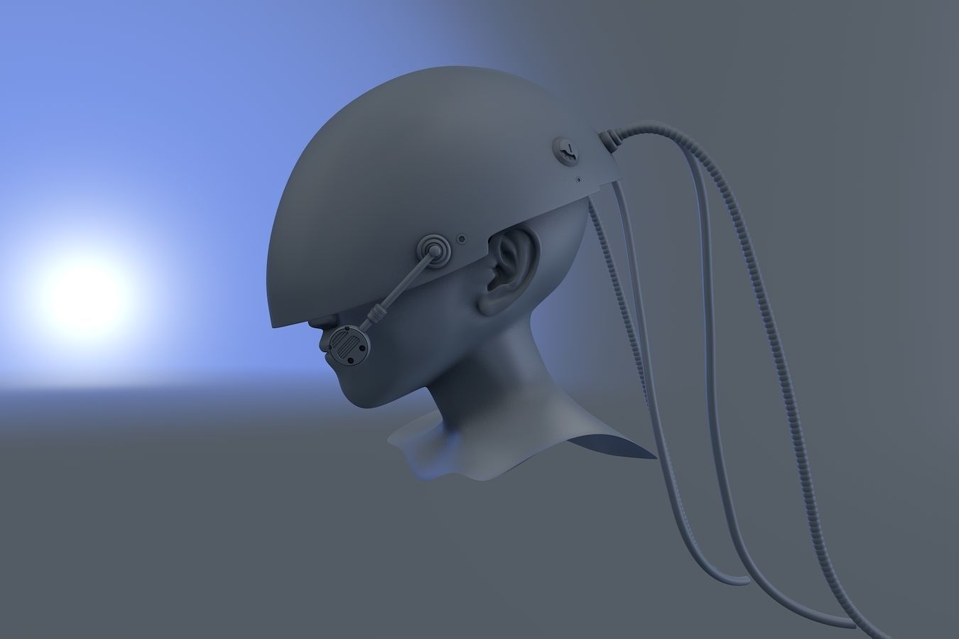 Shell Silver Helmet 3D model_7