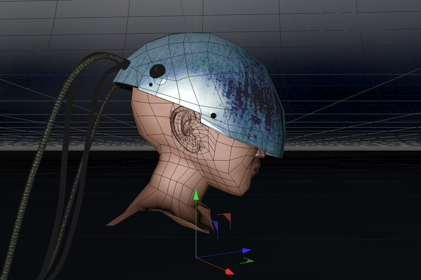 Shell Silver Helmet 3D model_5