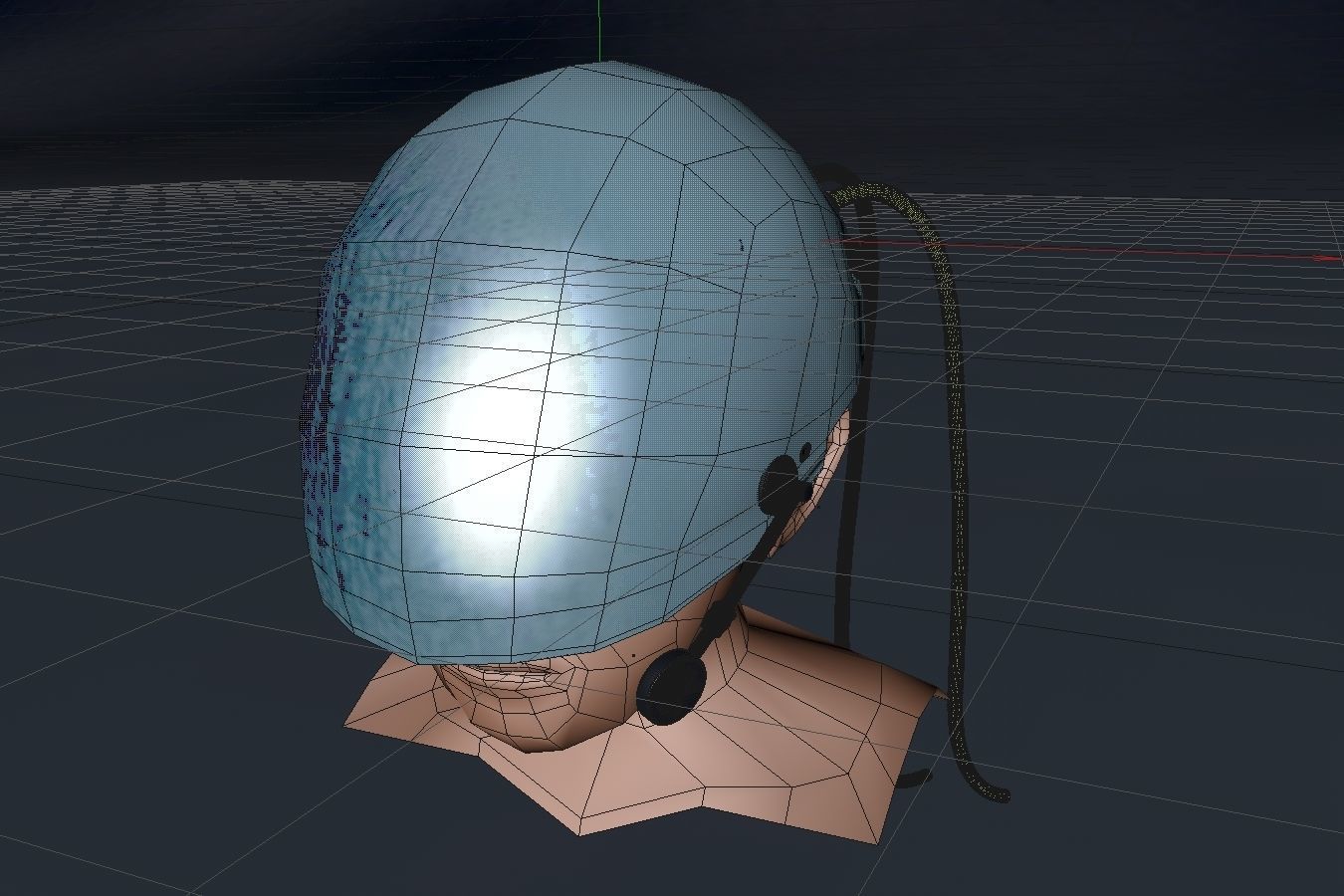 Shell Silver Helmet 3D model_4