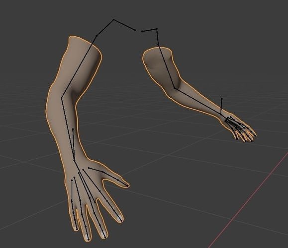 FPS Hands Low-poly 3D model