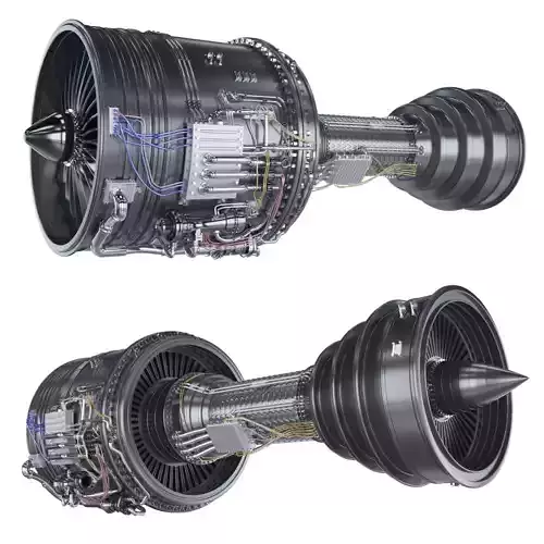 Engine jet boeing 3D model