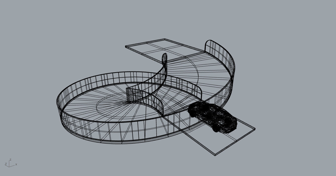 Spiral Ramp for Car Architectural Circulation System module 3D model_73