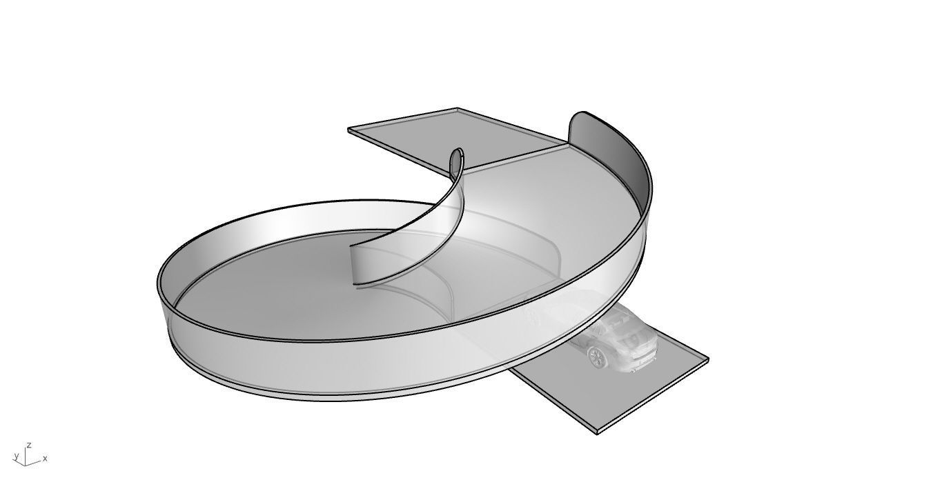 Spiral Ramp for Car Architectural Circulation System module 3D model_53