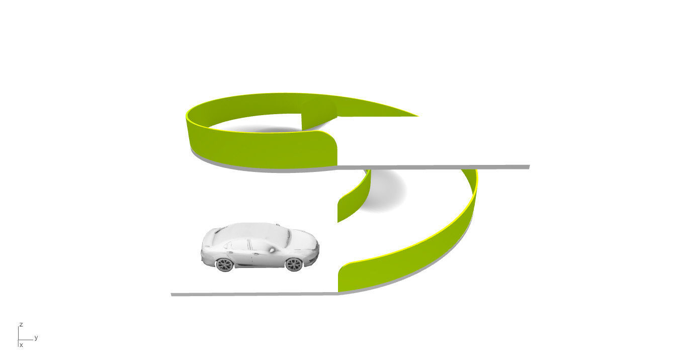 Spiral Ramp for Car Architectural Circulation System module 3D model_40