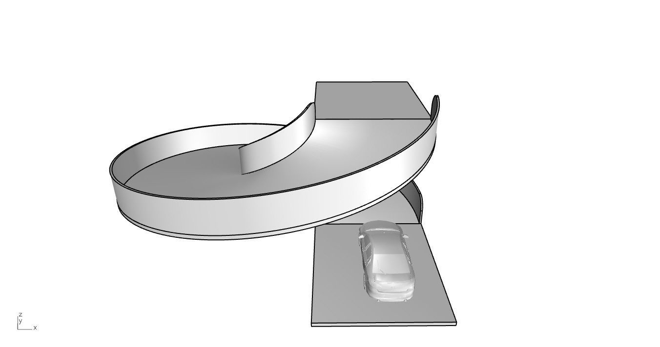 Spiral Ramp for Car Architectural Circulation System module 3D model_15