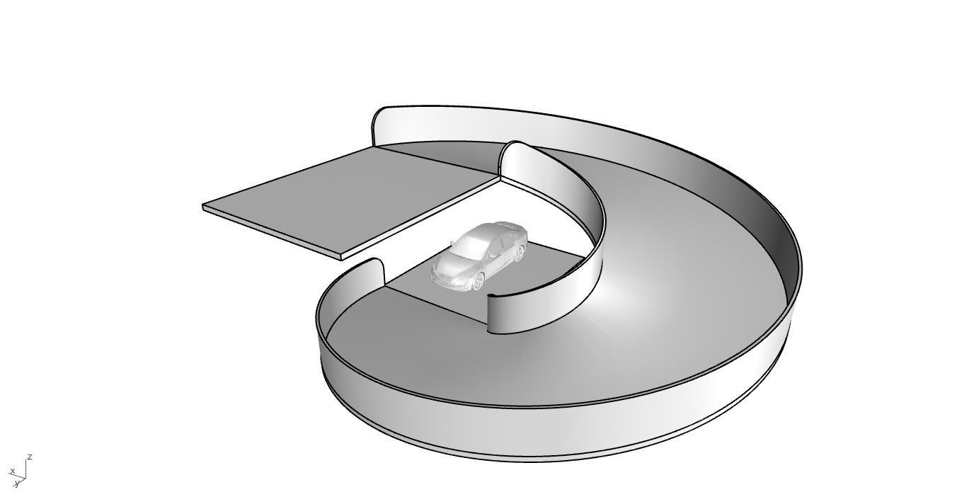Spiral Ramp for Car Architectural Circulation System module 3D model_7