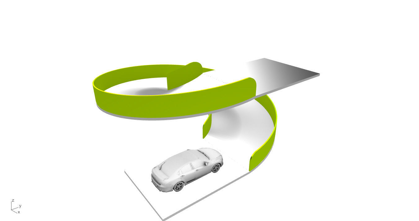 Spiral Ramp for Car Architectural Circulation System module 3D model_38