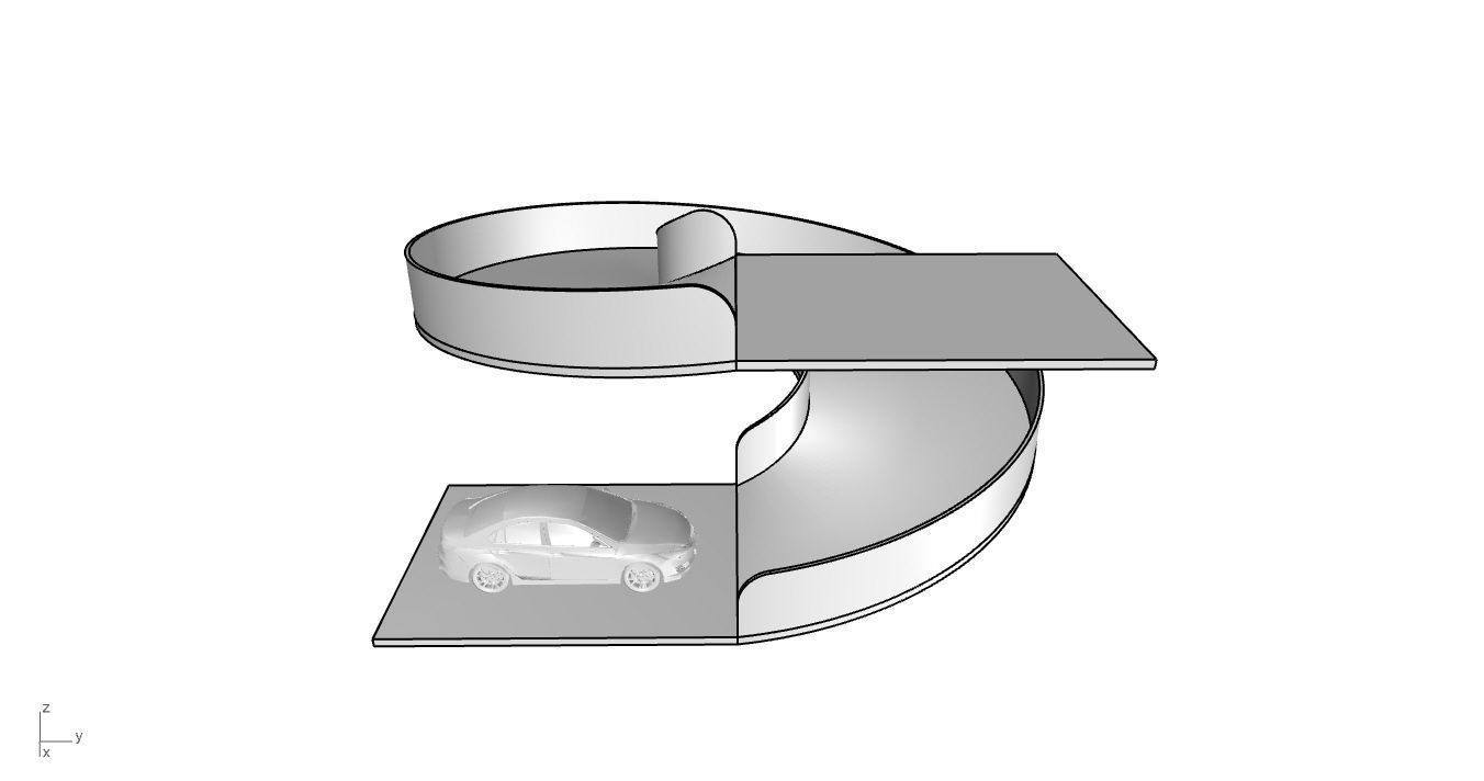 Spiral Ramp for Car Architectural Circulation System module 3D model_20