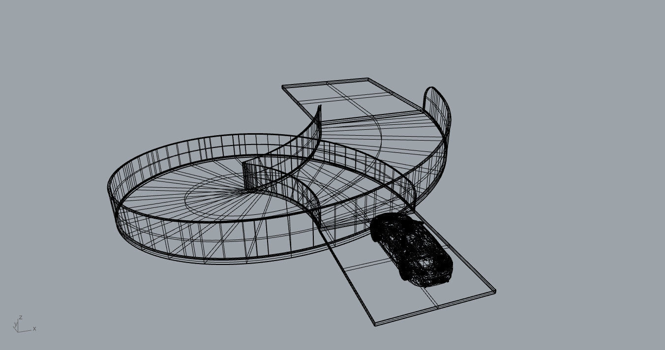 Spiral Ramp for Car Architectural Circulation System module 3D model_74