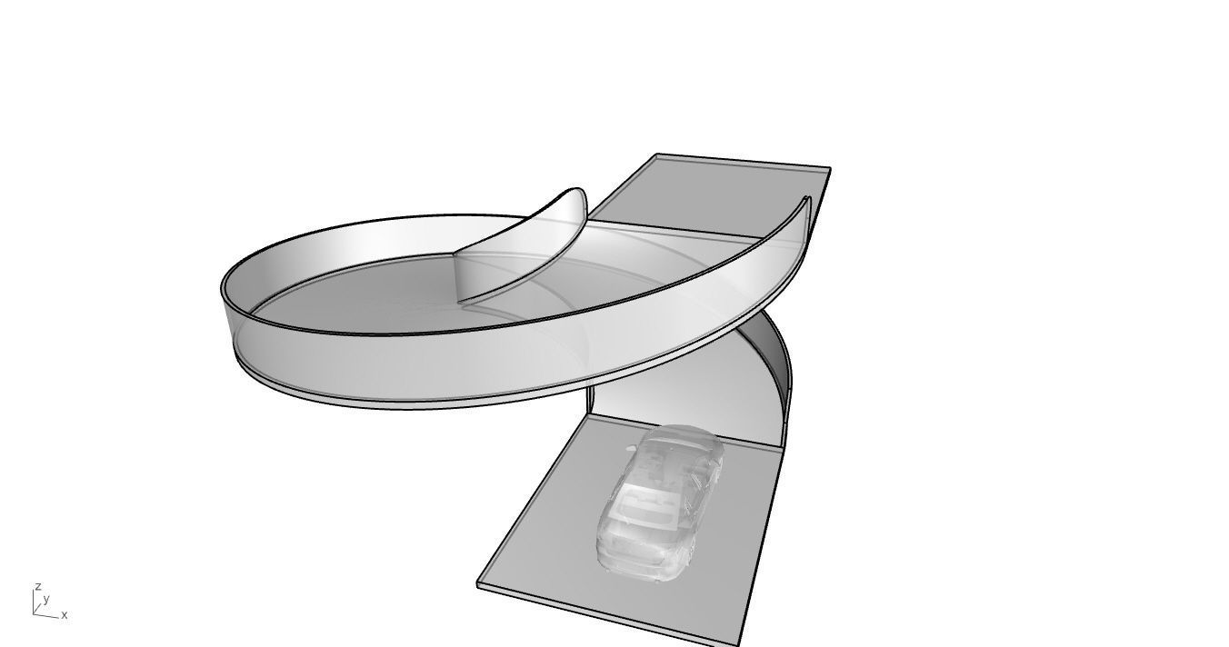 Spiral Ramp for Car Architectural Circulation System module 3D model_56