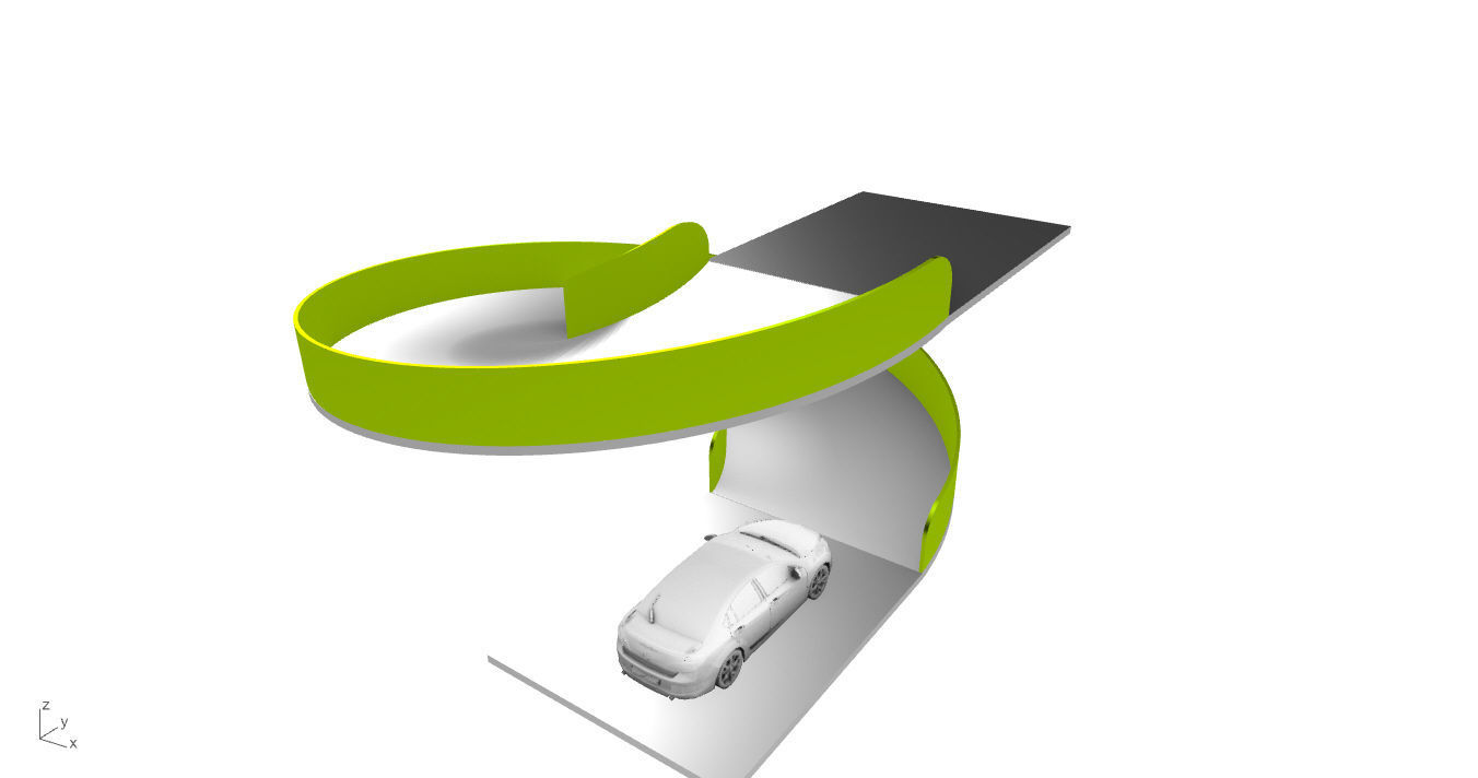 Spiral Ramp for Car Architectural Circulation System module 3D model_37