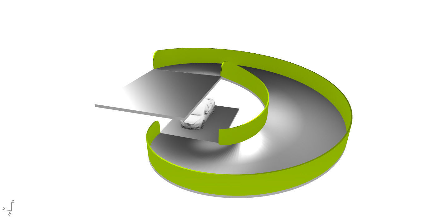 Spiral Ramp for Car Architectural Circulation System module 3D model_26