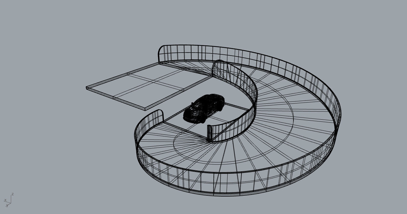 Spiral Ramp for Car Architectural Circulation System module 3D model_67