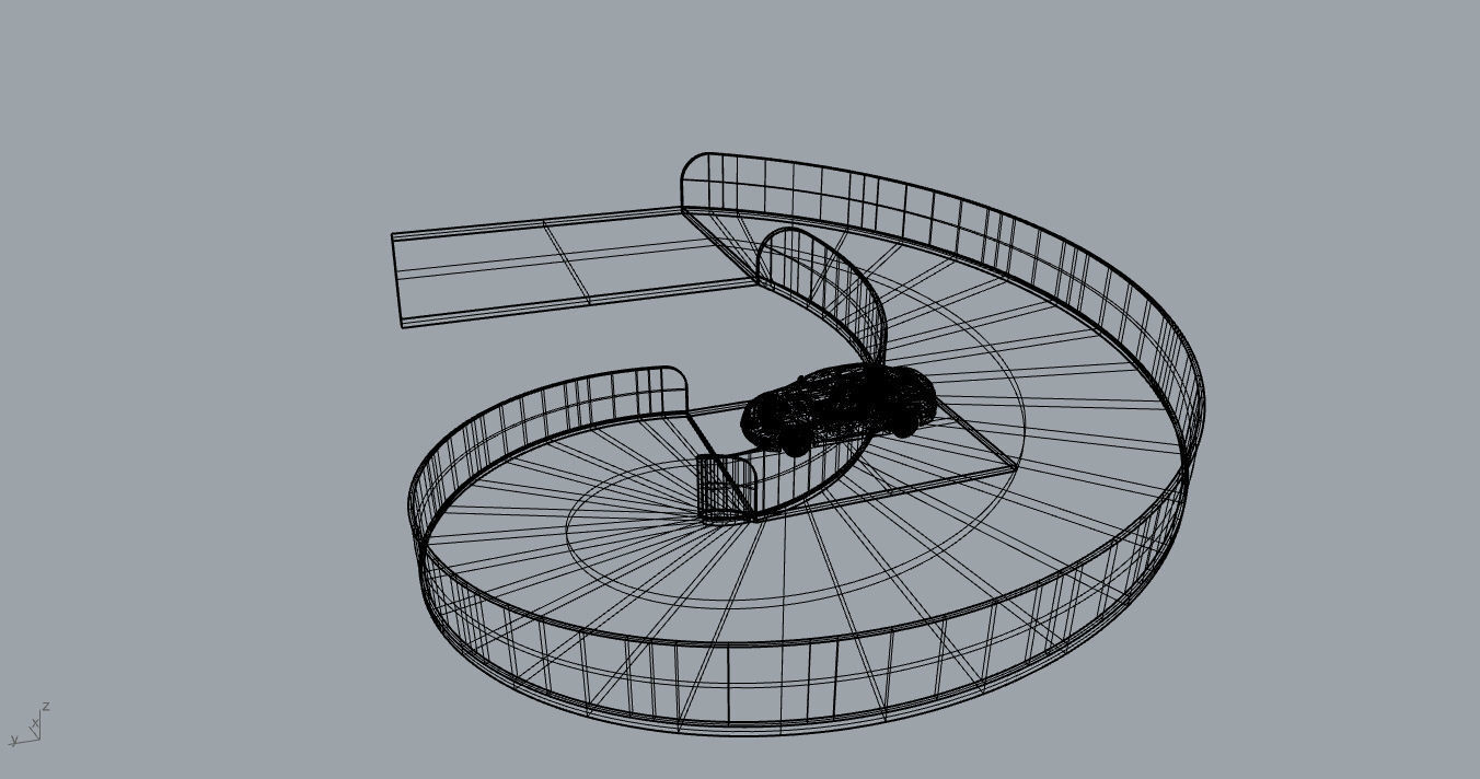Spiral Ramp for Car Architectural Circulation System module 3D model_69