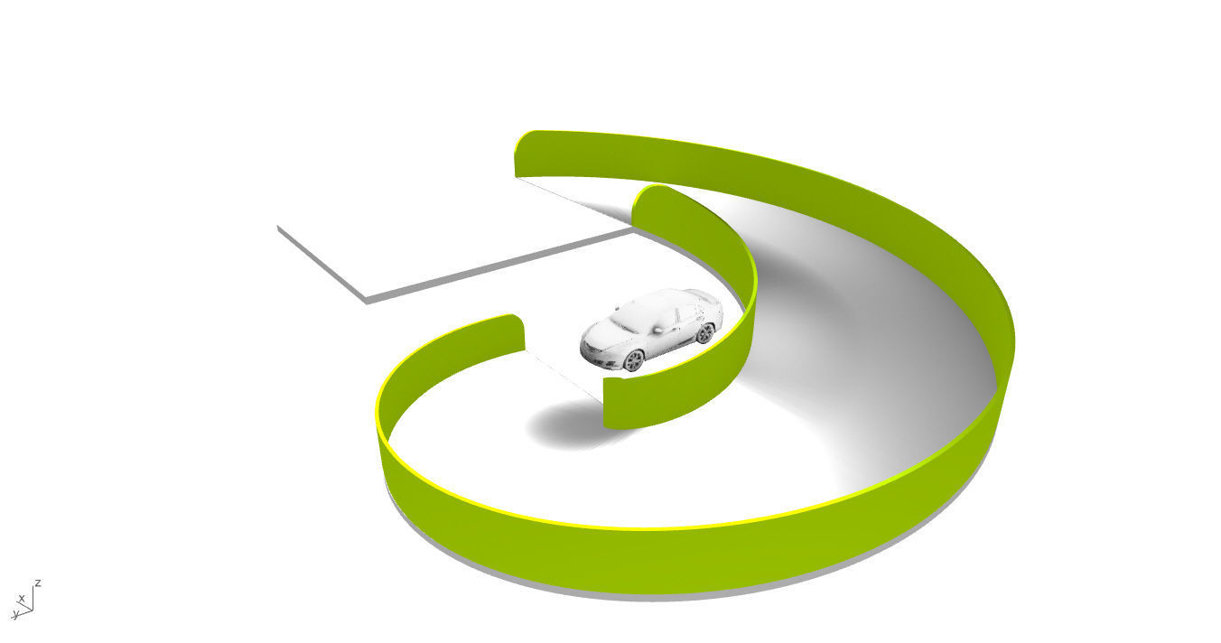 Spiral Ramp for Car Architectural Circulation System module 3D model_28