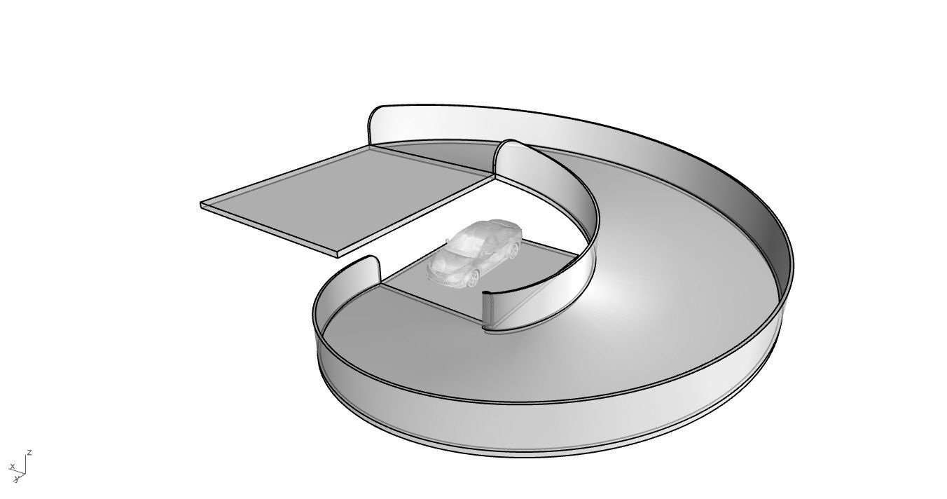 Spiral Ramp for Car Architectural Circulation System module 3D model_47