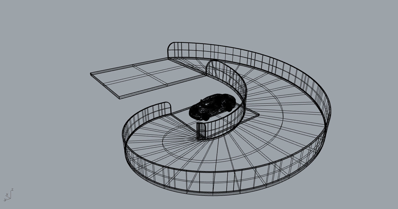 Spiral Ramp for Car Architectural Circulation System module 3D model_68