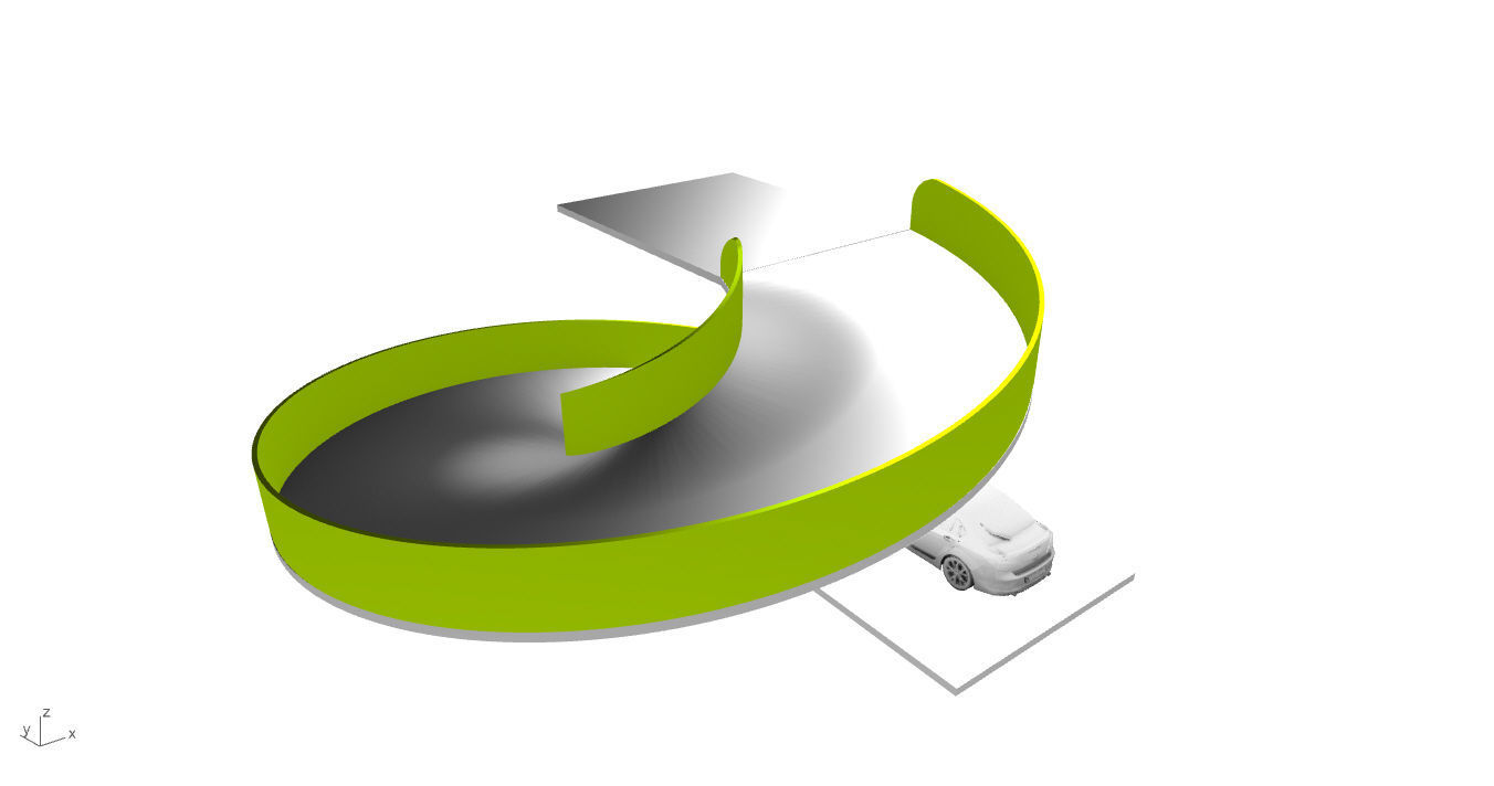 Spiral Ramp for Car Architectural Circulation System module 3D model_33